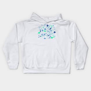 Terrazzo Party 2020 Blue Green Kids Hoodie